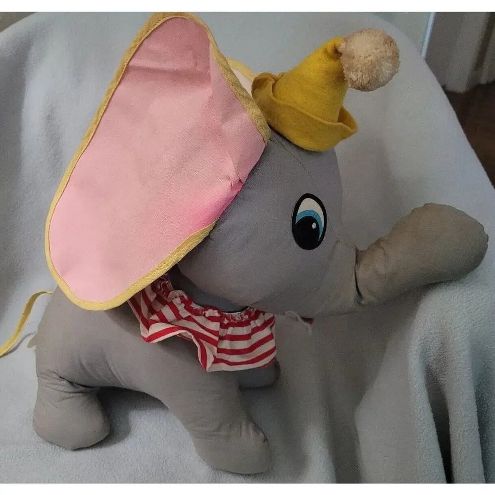 Vintage USA Disney Dumbo Plush Toy Cloth Commonwealth NY Circus Large Doll